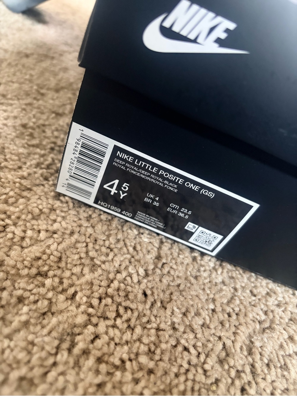 Nike Kids Blue and Black Foamposite Sneakers - Size 4.5 - Picture 14 of 16